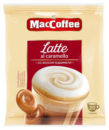 Кофе MacCoffee Latte со вкусом карамели 22г