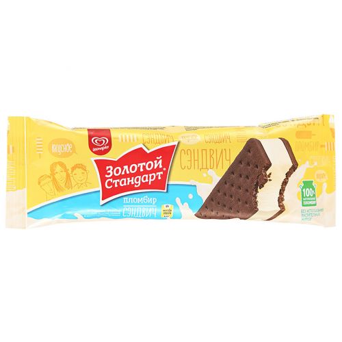 Мороженое Сэндвич 69г Золотой Стандарт