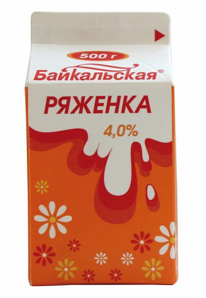 Ряженка Байкальская 4% 500г Янта т/п