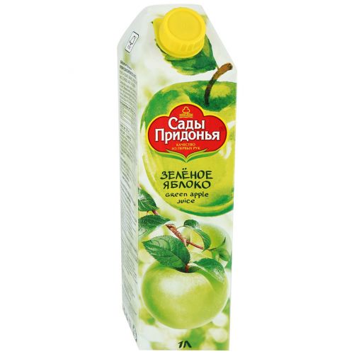 Сок Сады Придонья 1л яблочный из зеленых яблок востановленный