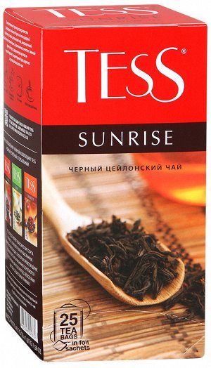 Чай TESS 25*1,8г Sunrise черный цейлонский 